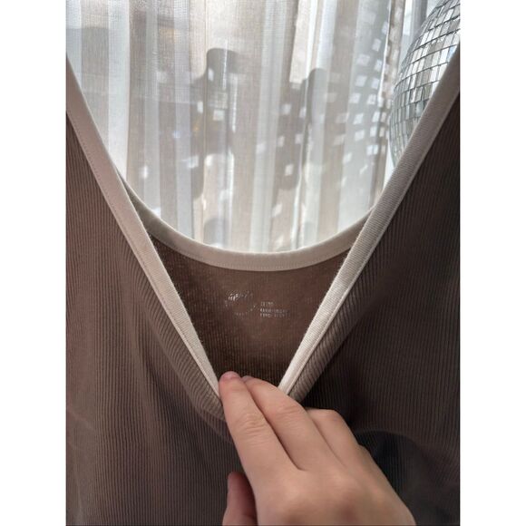Aerie Brown and White Tank - Picture 2 of 3